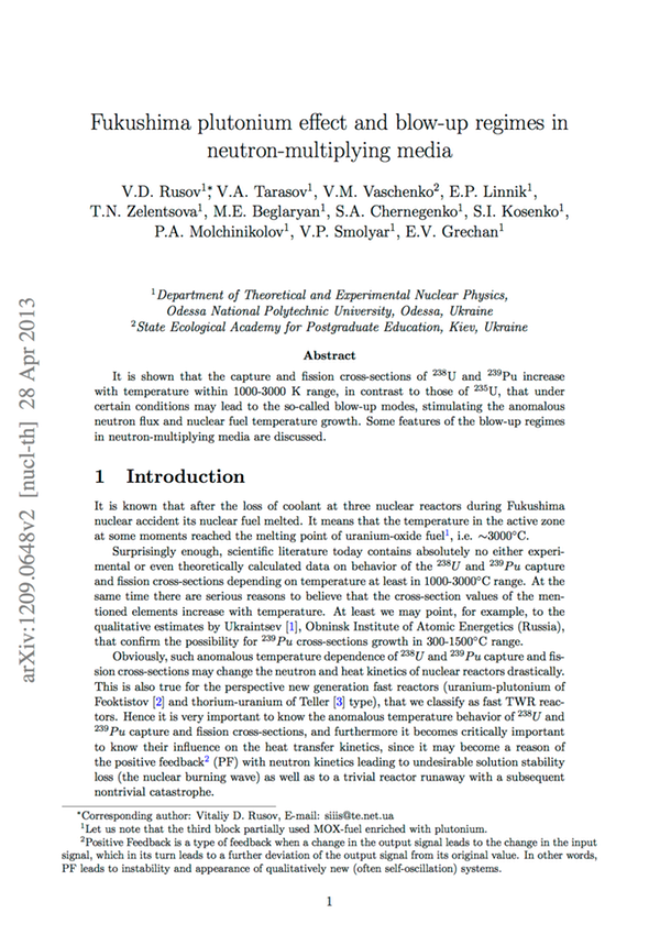 20130423 p1. Fukushima Plutonium Effect and Bio