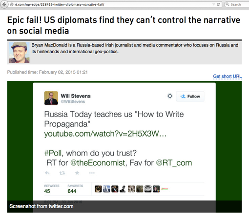 20150202 Epic fail! US diplomats find they can’t control the narrative on social media