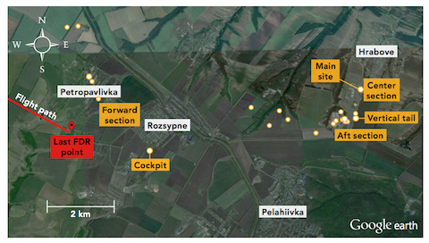 Pic 2. mh17-debris-location