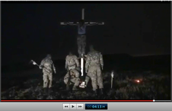 Pic 22. 20150425 BATALLION AZOV Crucifixtion w. Cross Burning !!! 18+ !!!.screenflow