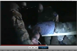 Pic 9.9.6. 20150425 BATALLION AZOV Crucifixtion w. Cross Burning !!! 18+ !!!.screenflow