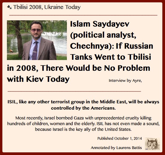 PRESS PLATE- 20141001 ➷ Tbilisi 2008, Ukraine Today