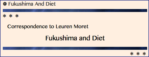 TITLE- 20131211 Fukushima And Diet