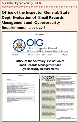 TITLE- Clinton CyberSecurity Fail
